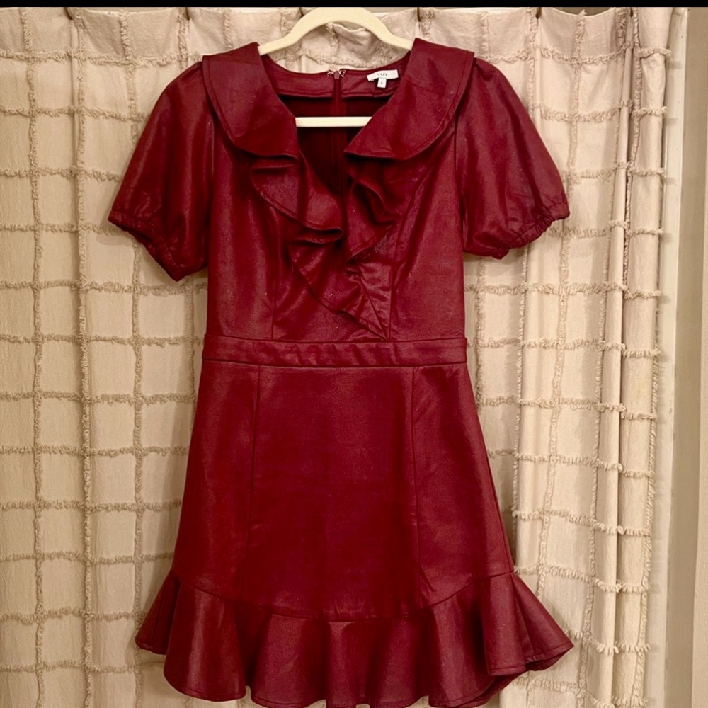 Elegant Burgundy Mini Dress
